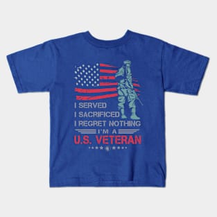 veterans day with american Kids T-Shirt